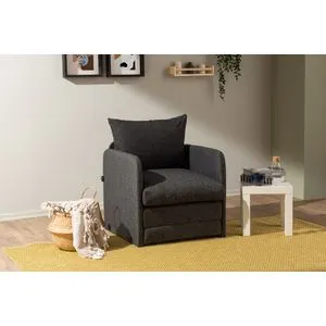 Saga Single - Dark Grey Dark Grey 1-Seat Sofa-Bed