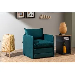 Saga Single - Petrol Green Petrol Green 1-Seat Sofa-Bed