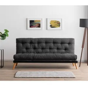 Saki - Dark Grey Dark Grey 3-Seat Sofa-Bed