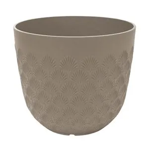 Saksija Scallop36cm tamno krem