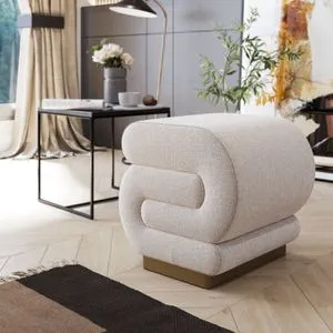 Sally - Cream Cream Pouffe