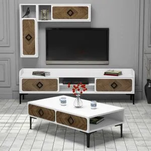 Samba - White White
Walnut Living Room Furniture Set