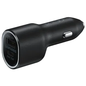 Samsung auto punjač Type C 25W & Usb A 15W crna