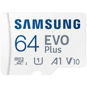 Samsung MB-MC64SA/EU MicroSD 64GB, EVO Plus, SDXC, UHS-I U3 V10 A1, Read 160MB/s, for 4K and Full...
