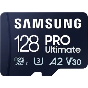 Samsung MB-MY128SA/WW MicroSD 128GB, PRO Ultimate, SDXC, UHS-I U3 V30 A2, Read up to 200MB/s, Wri...
