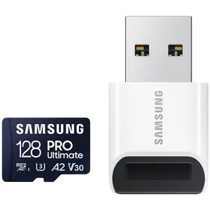 Samsung MB-MY128SB/WW MicroSD 128GB, PRO Ultimate, SDXC, UHS-I U3 V30 A2, Read up to 200MB/s, Wri...