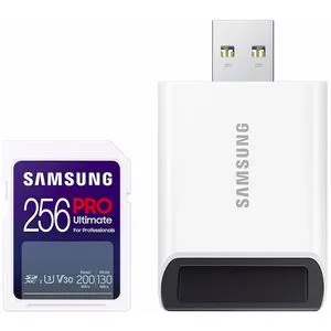 Samsung MB-SY256SB/WW SD Card 256GB, PRO Ultimate, SDXC, UHS-I U3 V30, Read up to 200MB/s, Write ...