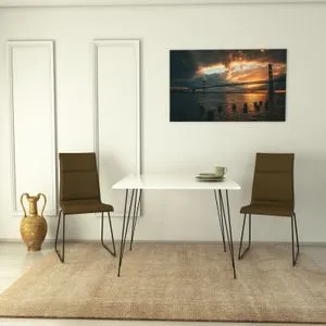 Sandalf Square - Sjajni beli sto