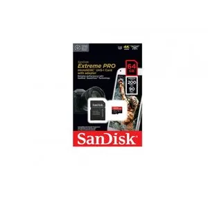 SanDisk SDXC 64GB Micro Extreme Pro 200MB/s A2 C10 V30 UHS-I sa Adapterom