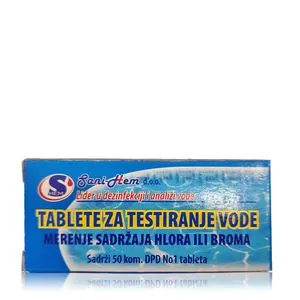 Sani-Hem  DPD tablete za merenje sadržaja hlora ili broma u vodi 50/1
