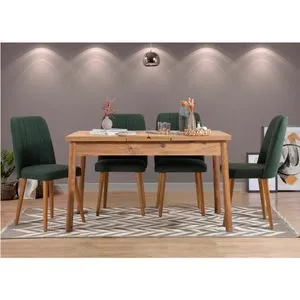 Santiago Atlantic Green Atlantic Pine
Green Extendable Dining Table & Chairs Set (5 Pieces)