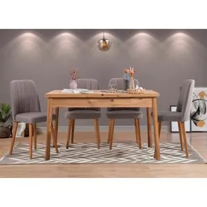 Santiago Atlantic Grey Atlantic Pine
Grey Extendable Dining Table & Chairs Set (5 Pieces)