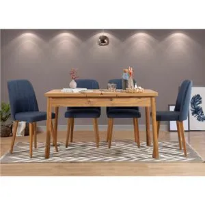Santiago Atlantic Navy Blue V2 Atlantic Pine
Navy Blue Extendable Dining Table & Chairs Set (5 Pi...