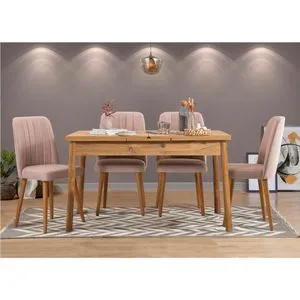 Santiago Atlantic Stone Atlantic Pine
Stone Extendable Dining Table & Chairs Set (5 Pieces)