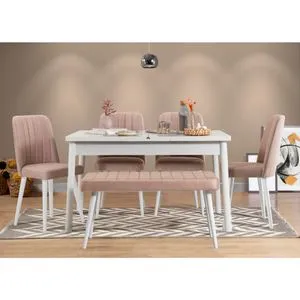 Santiago White Stone White
Stone Extendable Dining Table & Chairs Set (6 Pieces)