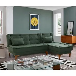 Santo - Green Green Corner Sofa-Bed