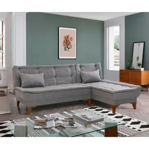 Santo - Grey Grey Corner Sofa-Bed
