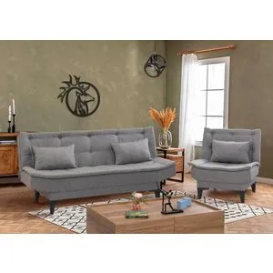 Santo-S-1008 - Grey Grey Sofa-Bed Set
