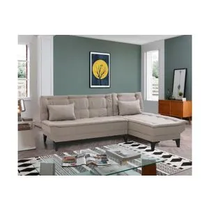 Santo-S - Cream Cream Corner Sofa-Bed