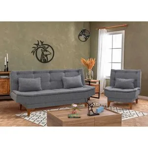 Santo-TKM05-94216 Dark Grey Sofa-Bed Set