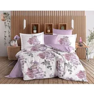 Sara - Purple Purple Poplin Double Quilt Cover Set