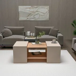 Sartos - Atlantic Pine, Beige Atlantic Pine
Beige Coffee Table Set