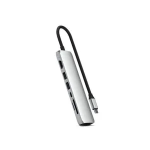 Satechi 7-u-1 USB-C slim multiport adapter sa Ethernetom - srebrni (ST-P7SS)