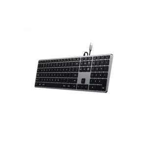 SATECHI Slim W3 USB-C BACKLIT Wired Keyboard - US - Space Grey (ST-UCSW3M)