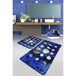 Seashell Multicolor Bathmat Set (2 Pieces)