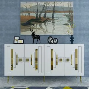 Seduna - Bela i Zlatna Konsolna Stolica