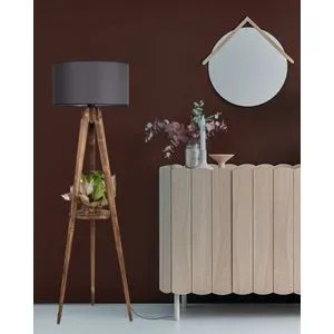 Sehbalı Tripod Yanık Lambader Silindir Koyu Gri Abajurlu Brown
Grey Floor Lamp