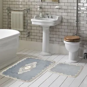 Selonya D - Grey Grey Bathmat Set (2 Pieces)
