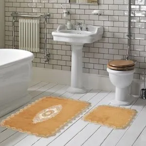Selonya D - Light Brown Light Brown Bathmat Set (2 Pieces)