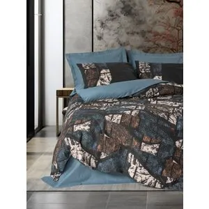 Senso - Petrol Green Petrol Green Ranforce Super King Quilt Cover Set (EU) (IT)