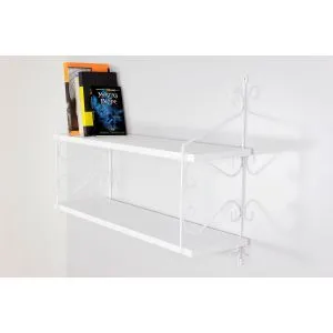Seramoni 2'li - Shiny White White Wall Shelf