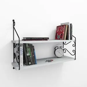 Seramoni 2'li - White White Wall Shelf
