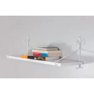 Seramoni - Shiny White White Wall Shelf