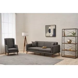 Seren - Anthracite Anthracite Sofa Set