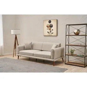 Seren - Cream Cream 3-Seat Sofa