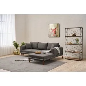 Seren Right - Anthracite Anthracite Corner Sofa