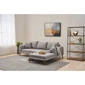Seren Right - Grey Grey Corner Sofa