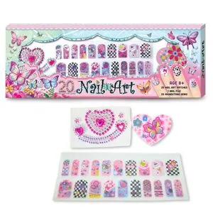 Set 20 stikera za nokte sa dodacima - leptiri