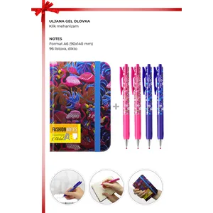 Set 4 Olovke Gel Vinson 520 Butterfly I Notes Fashion Metal A6/96