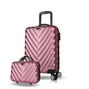 Set kofera 7323 u roza zlatnoj boji (2 komada)