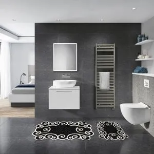 Set kupatilske prostirke 21010915Sy Crna/Bela (2 komada)