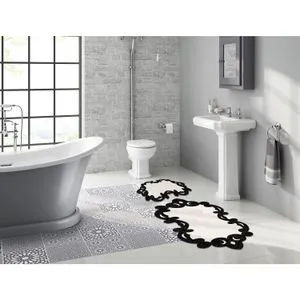 Set kupatilske prostirke 210Fg41615Sy Crno-Bela (2 komada)
