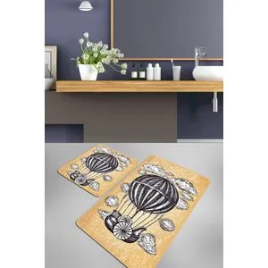 Set kupatilske prostirke Propeller - Žuta, Crna, Bela (2 komada)