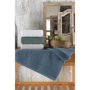 Set peškira Serena Blue, Grey, Cream i White (4 komada)