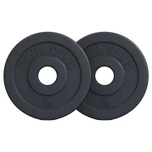 Set plastičnih olimpijskih tegova 10 kg (2 x 5 kg)