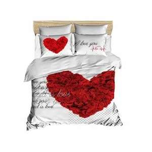 Set posteljine sa jorganskim prekrivačem 196 Red White Single
